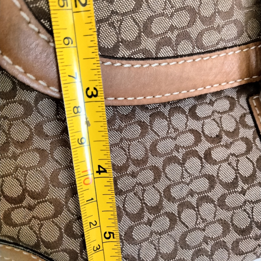 Vintage Coach  Leather canvas monogram Small Handbag - Picture 12 of 16
